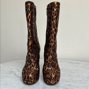 Michael Kors Collection Leopard Print Heeled Boots